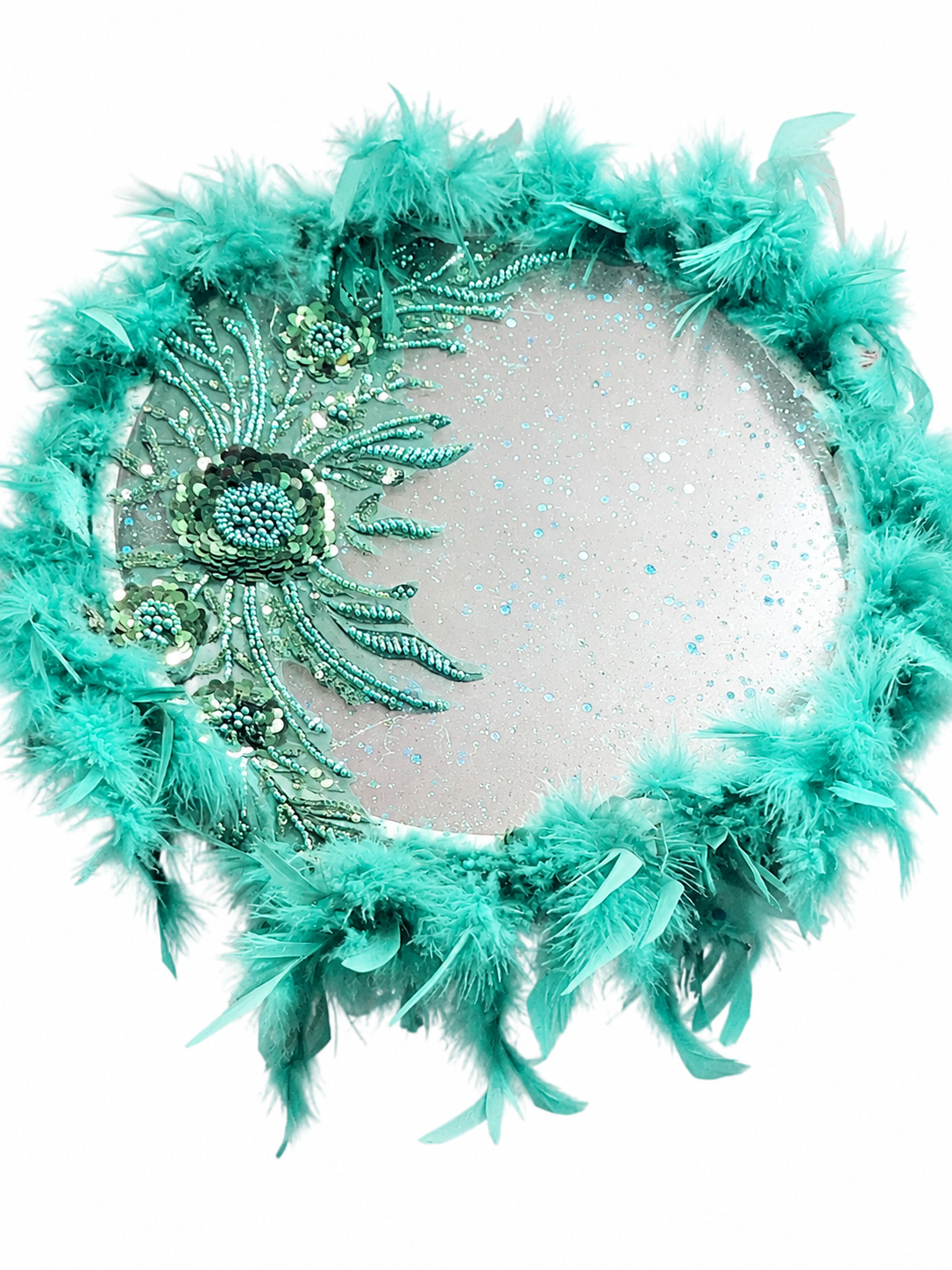 Tüylü dantelli gelin tefi - 1
